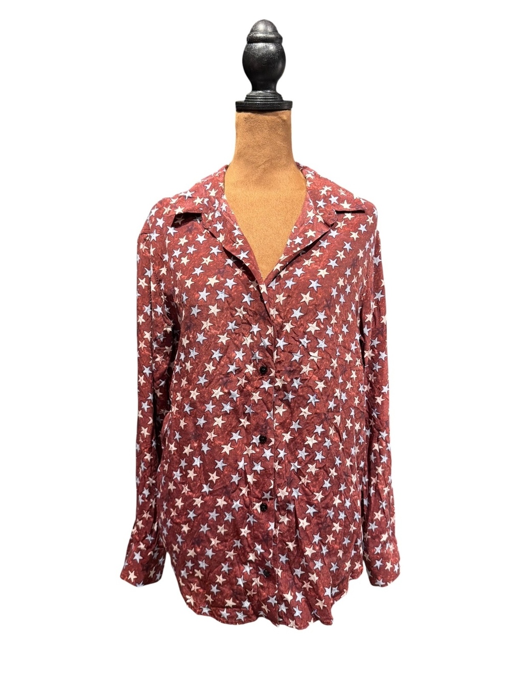 Sandro Paris Star-Print Button-Up Shirt